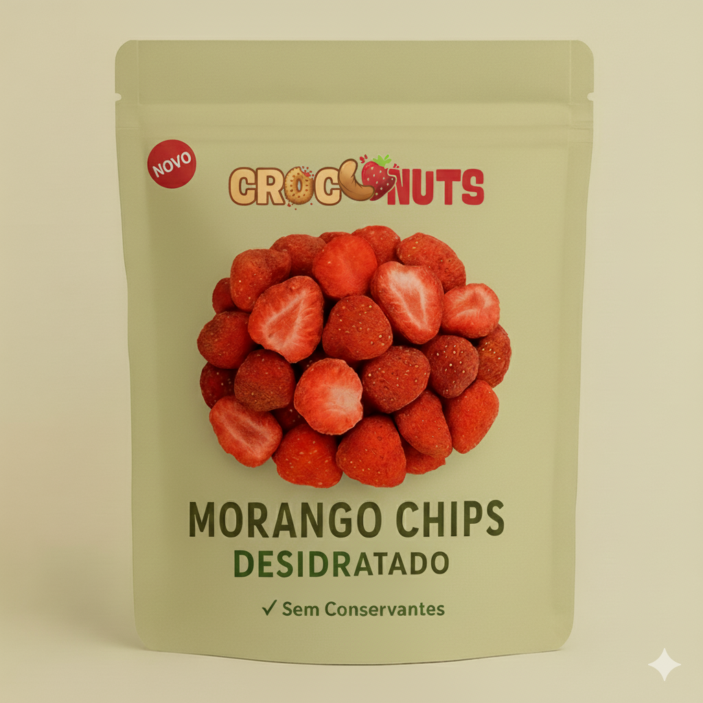 Morango Chips Desidratado