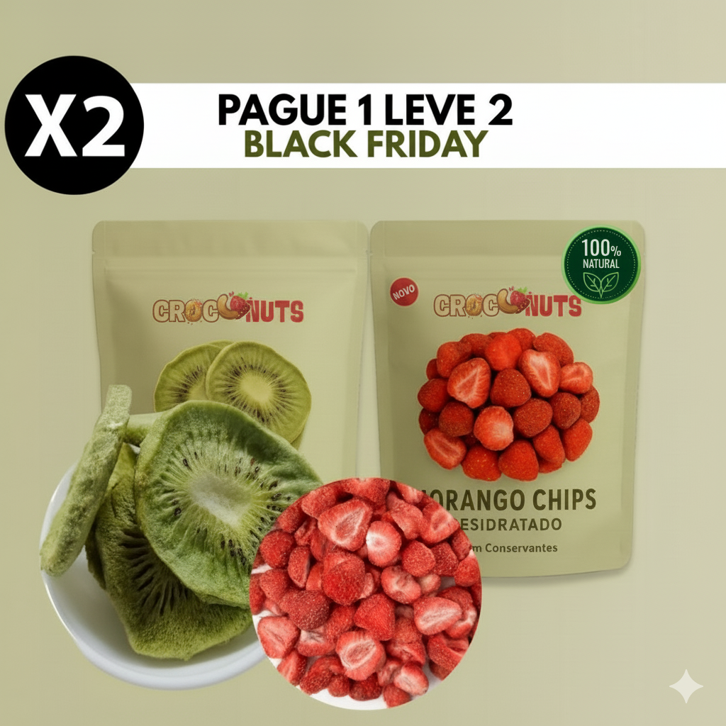 Kiwi + Morango - Desidratados [Black Friday]